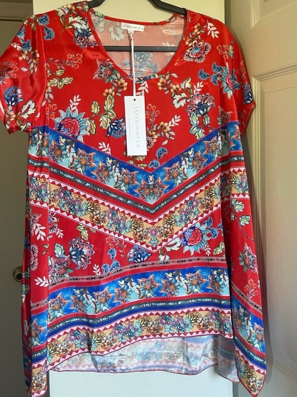 NWT Anthropologie Love Kyla Myra Blouse 100% Polysilk
